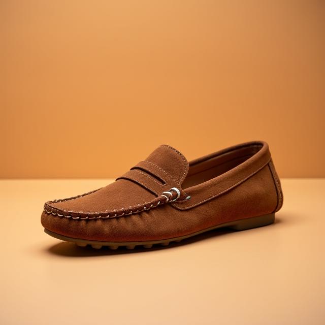 Brauner Wildleder-Loafer aus der Casual Kollektion