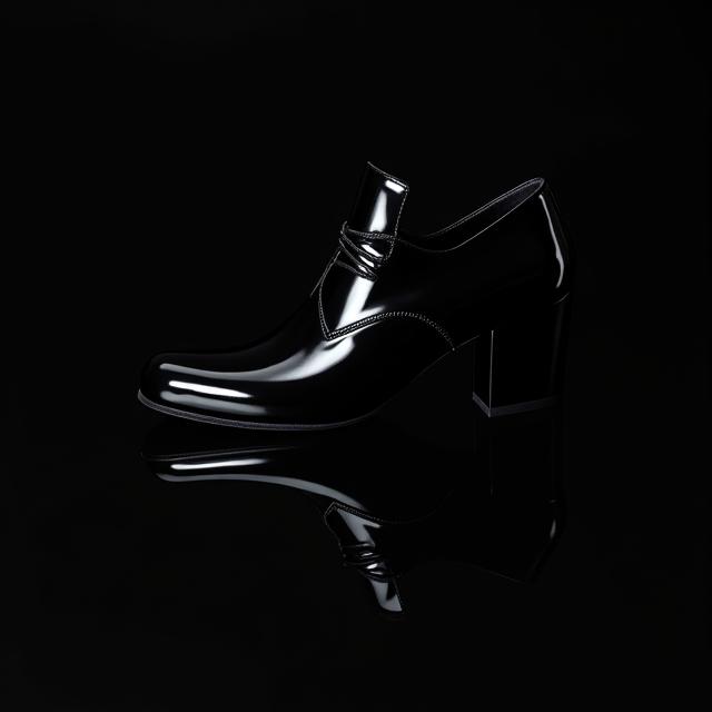 Glänzender schwarzer Lackschuh aus der Gala Kollektion